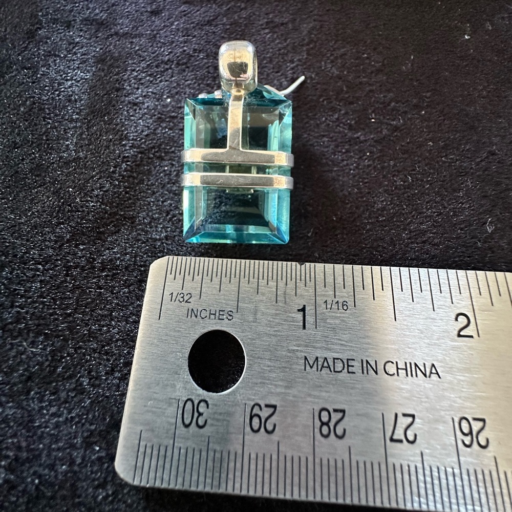 925 Silver and Aquamarine Jewelry Set - Picture 4 of 4